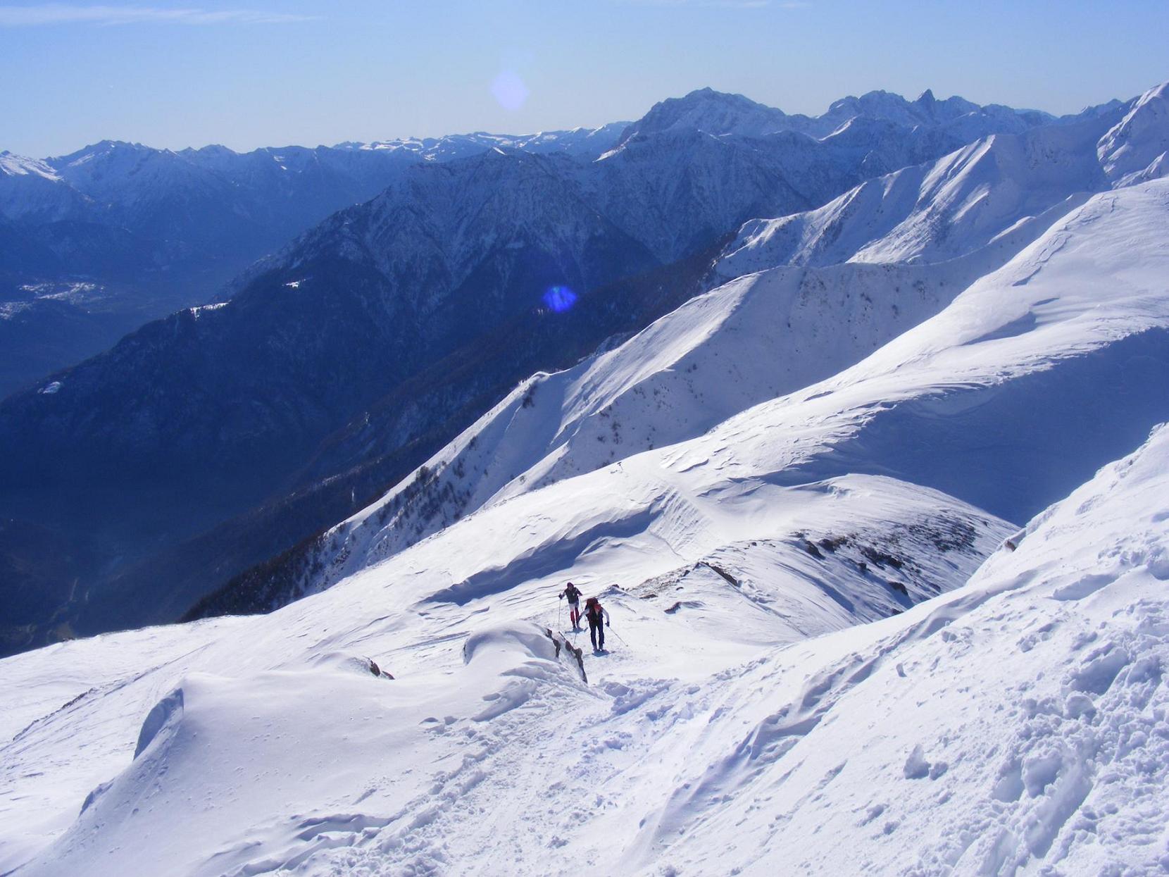 Con le ciaspole sul Piz Tri